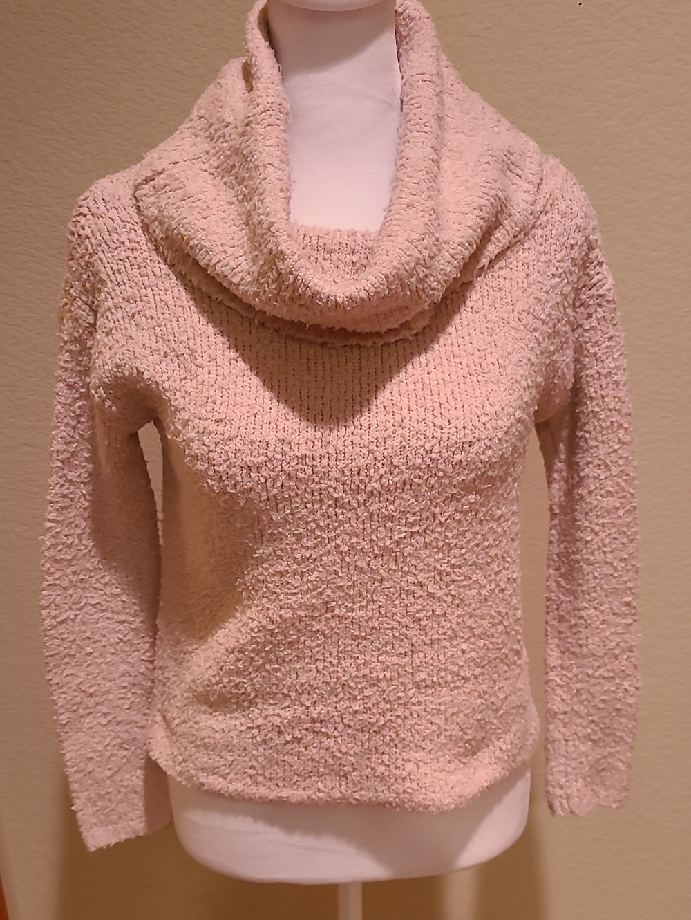 SO Cozy Cowl Neck Women's Sweater - Pink Size S